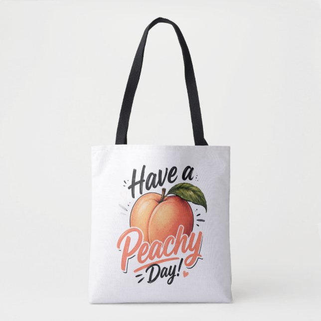 Tote Bag Passez une journée pêchue (Devant)