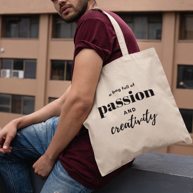 Tote Bag Passion & Créativité Moderne Élégance (Shop now and ignite your journey of passion and creativity!)