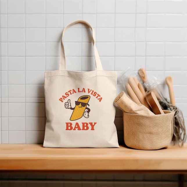 Tote Bag Pasta La Vista Drôle | Épicerie italienne pour pet (Créateur téléchargé)