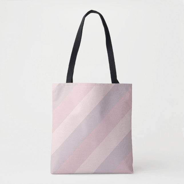 Tote Bag Pastel Colors Élégant rose violet crème Modèle (Devant)
