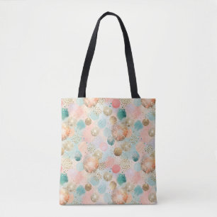 Tote Bag Pastel Confetti Parties scintillant Motif Abstrait