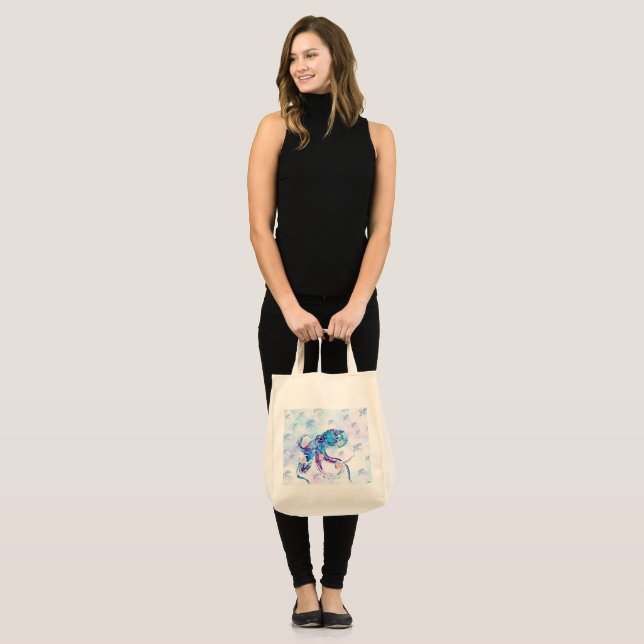 Tote Bag pastel de poulpe en rêve (Devant (modèle))