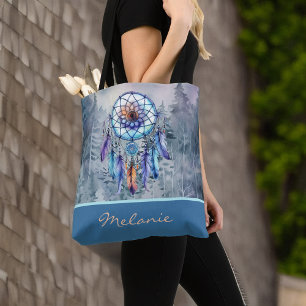 Tote Bag Pastel Dreamcatcher Aquarelle Monogram
