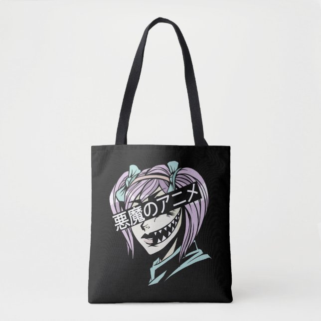 Tote Bag Pastel Goth Manga Esthétique Girl Anime Déplaisant (Devant)