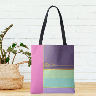Tote Bag Pastel Minimaliste Tendance Élégant Chic Coloré