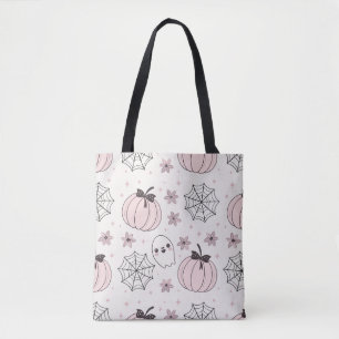 Tote Bag Pastel Pink Halloween Motif sans couture