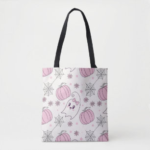 Tote Bag Pastel Pink Halloween Motif sans couture (4)