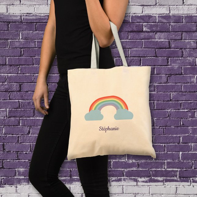 Tote Bag Pastel Rainbow (Pastel Rainbow Tote Bag)