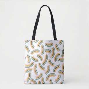 Tote Bag Pastel Rainbow Lines : Vintage sans fil
