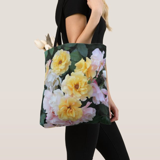 Tote Bag Pastel Roses (De près)