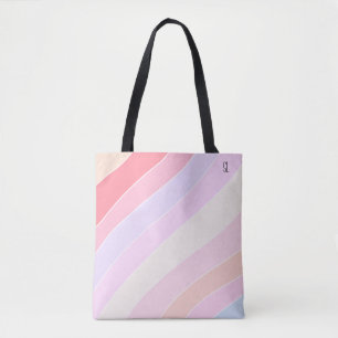 Tote Bag Pastel Stripes Personnalisé