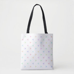 Tote Bag Pastel Triangles Motif Multicolor