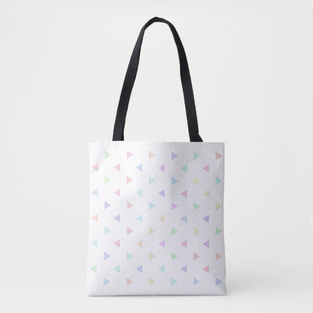 Tote Bag Pastel Triangles Motif Multicolor (Devant)