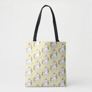 Tote Bag Pastel Unicorn Motif