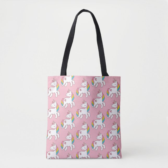 Tote Bag Pastel Unicorn Motif (Devant)