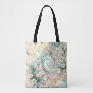 Tote Bag Pastel Whimsy Swirls : Un Cottagecore Daydream