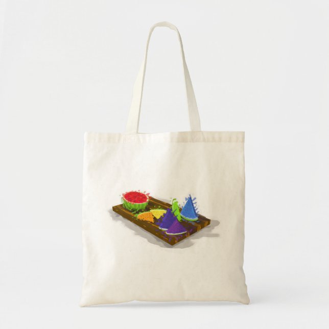 Tote Bag Pastèque arc-en-ciel (Devant)