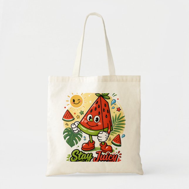 Tote Bag Pastèque Dessin Animé Mignon (Devant)