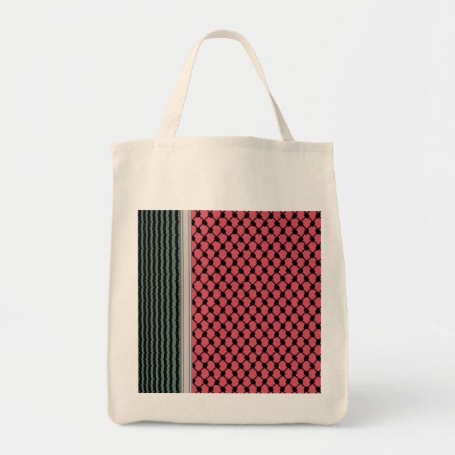 Tote Bag Pastèque palestinienne Hatta Keffiyeh Kufiya Folk (Devant)