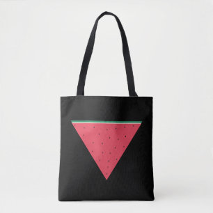 Tote Bag Pastèque sur résistance inversée au triangle rouge