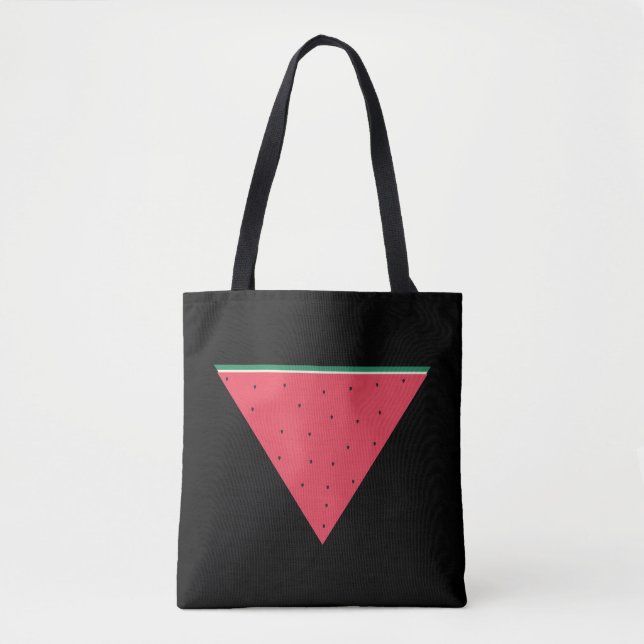 Tote Bag Pastèque sur résistance inversée au triangle rouge (Devant)