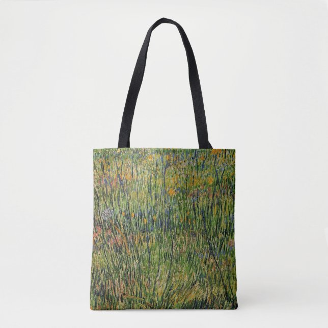 Tote Bag Pasture en fleurs par Vincent van Gogh (Devant)
