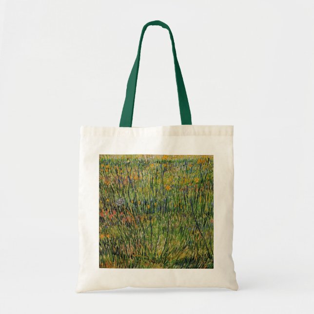 Tote Bag Pasture en fleurs par Vincent van Gogh (Devant)