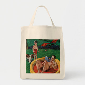 Tote Bag Patauger la piscine