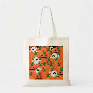 Tote Bag Patch Citrouille Haunted Halloween Ghosts