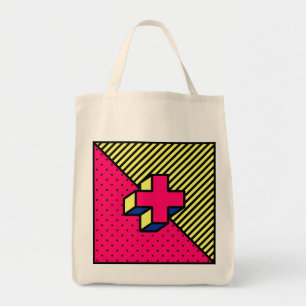 Tote Bag Patch Neo-Memphis - Signal Cross/Plus