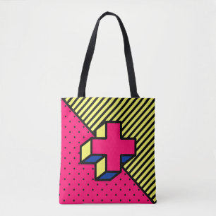 Tote Bag Patch Neo-Memphis - Signal Cross/Plus