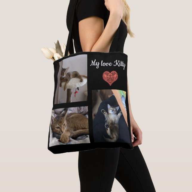 Tote Bag Patches personnalisées customisées carrés cadres b (De près)