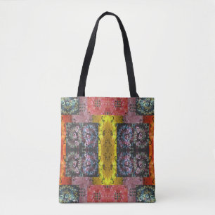 Tote Bag Patchwork bohème Psychédélique