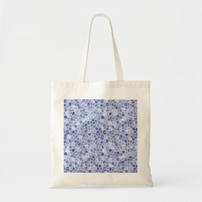 Tote Bag Patchwork de terrazzo en pavés bleu clair (Devant)