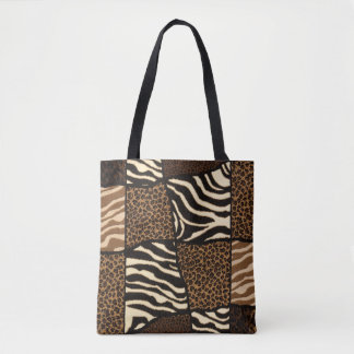 Tote Bag Patchwork Motif animal africain - Bold & Cultural