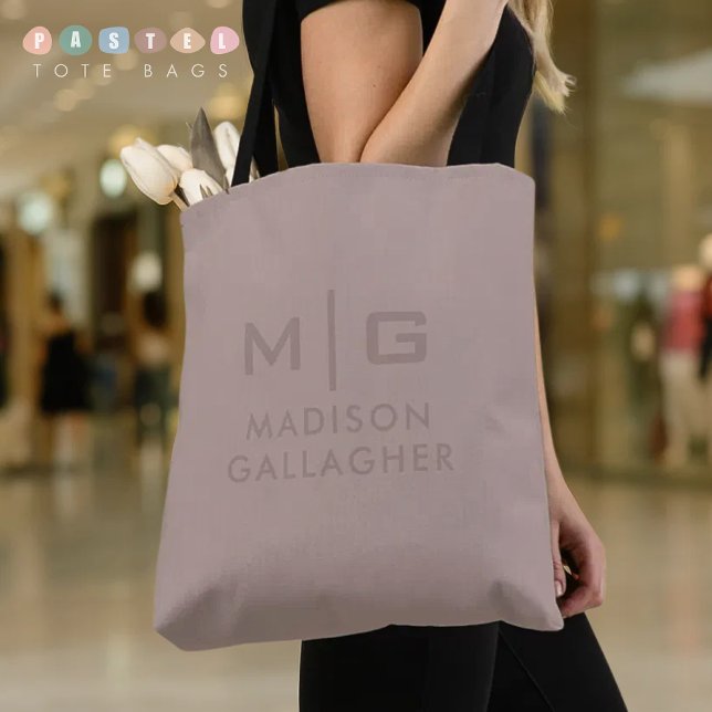 Tote Bag Pâte de couleur brun violet rose clair uni et doux (Solid Soft Light Paste Pinkish Purple Brown Color Tote Bag
)