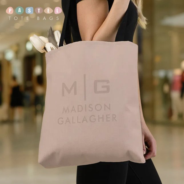Tote Bag Pâte de Lumière Douce Uni Beige Rose Couleur (Solid Soft Light Paste Peach Beige Pink Color Tote Bag
)