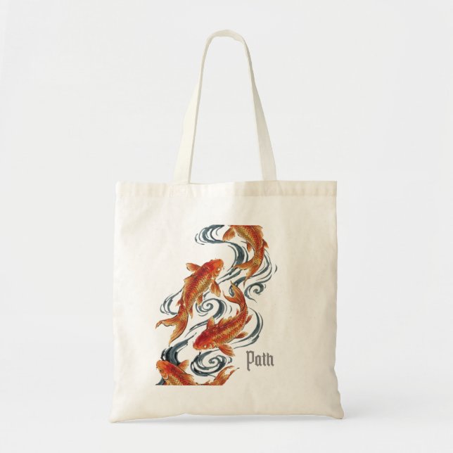 Tote Bag Path – Timeless Koi Symbol of Growth, Direction (Devant)