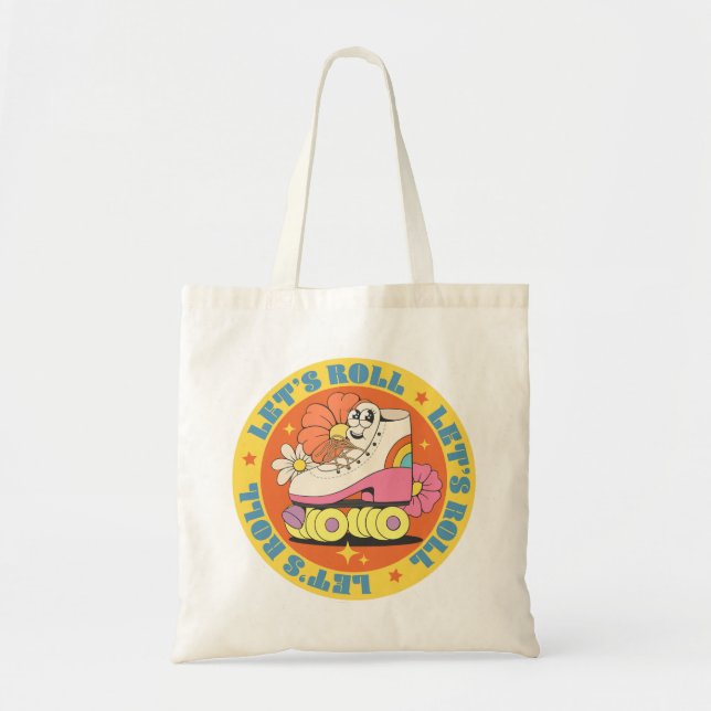 Tote Bag Patin à roulettes rétro (Devant)