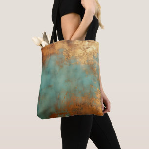 Tote Bag Patina de cuivre métallique rustique