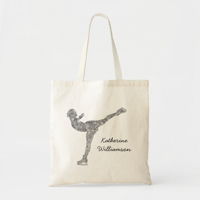 Tote Bag Patinage artistique personnalisé Patinage sur glac (Devant)