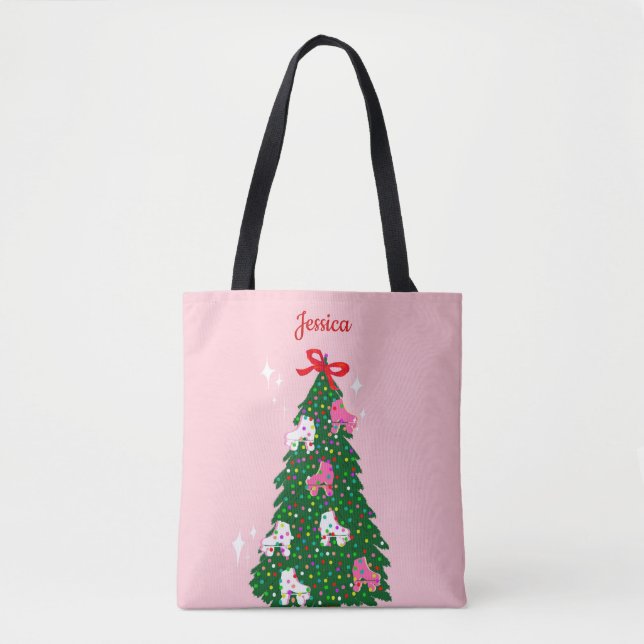 Tote Bag Patinage de Noël de Noël de Noël de Noël de Noël P (Devant)