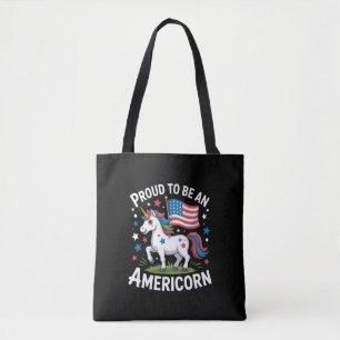 Tote Bag Patriotic Americorn Unicorn 4 juillet Patriotic