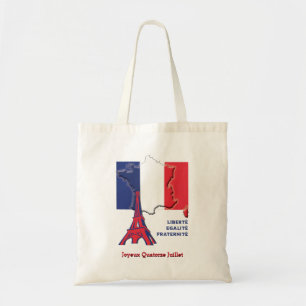 Tote Bag Patriotic BASTILLE DAY French Flag