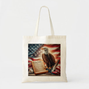 Tote Bag Patriotisme américain de l'aigle chauve
