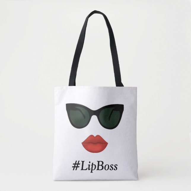 Tote Bag Patron Fourre-tout de lèvre de LipSense avec des (Devant)