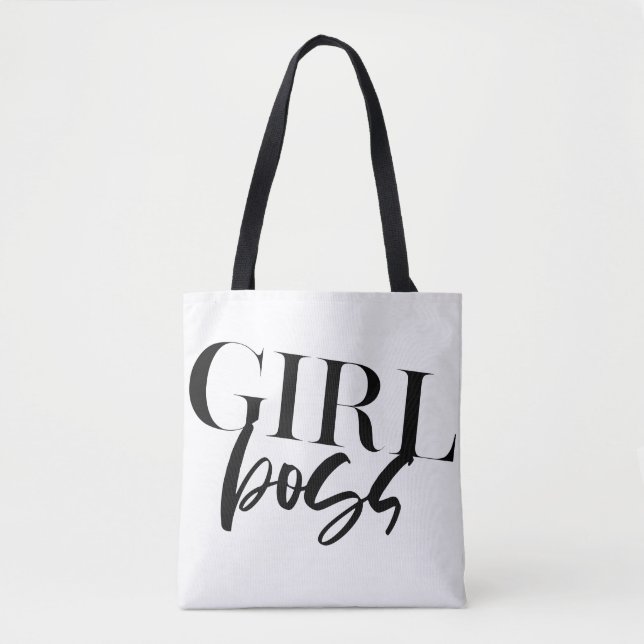 Tote Bag Patron | Texte noir moderne | (Devant)