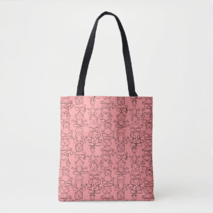 Tote Bag Patter les yoga poses Yoga seamless pattern 17