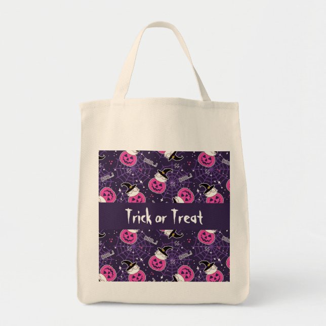 Tote Bag Patters de Cute Cats et Pumkins (Devant)