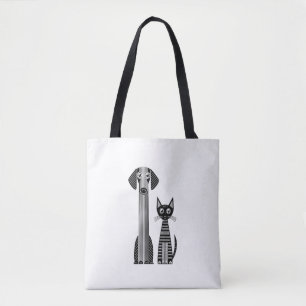 Tote Bag Pattes et moustaches